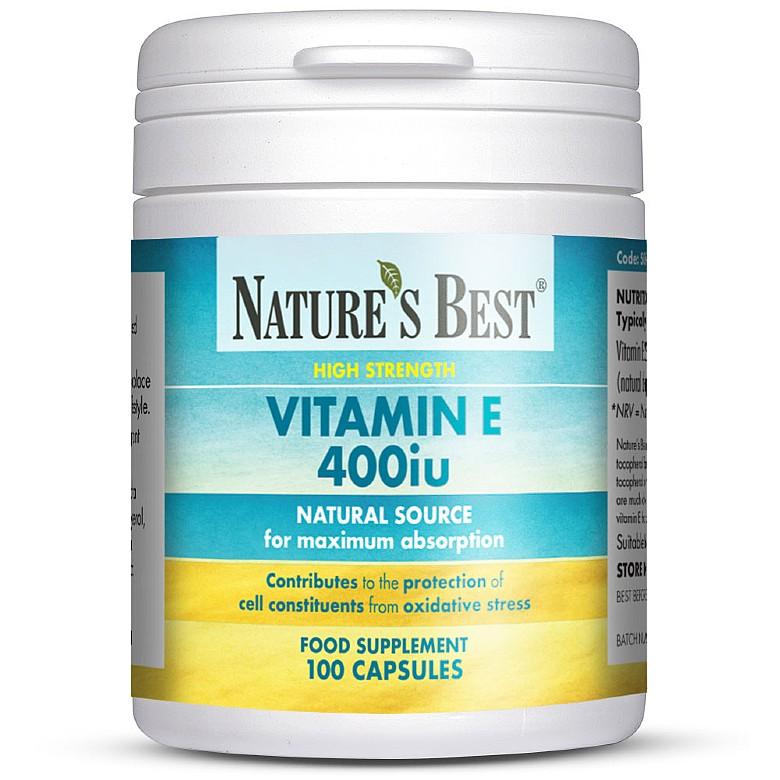 Vitamin E 400Iu (268Mg), Naturally Sourced 100 Capsules