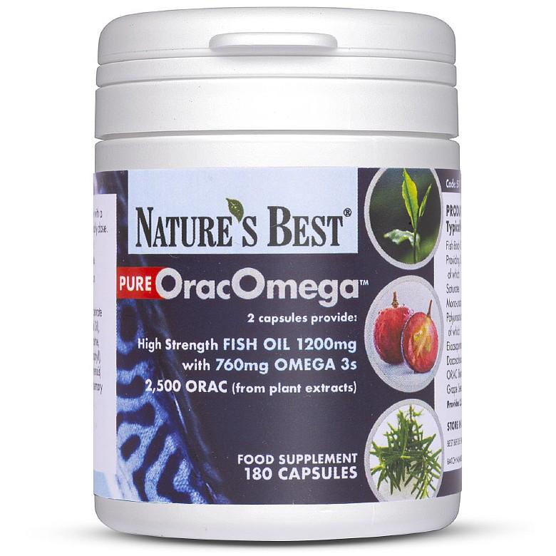 Oracomega<Sup>®</Sup>, High Strength Fish Oil With Plant Antioxidants 180 Capsules