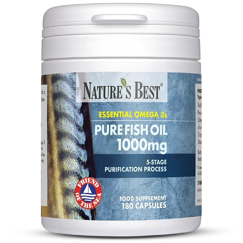 Pure Fish Oil 1000Mg, Essential Omega 3S 180 Capsules