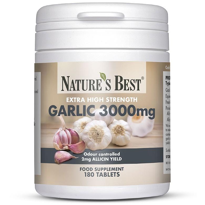 Garlic 3000Mg Extra High Strength, Odour Controlled 180 Tablets