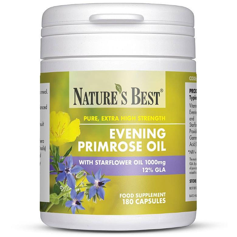 Evening Primrose Oil 1000Mg With Pure Starflower Oil 180 Capsules