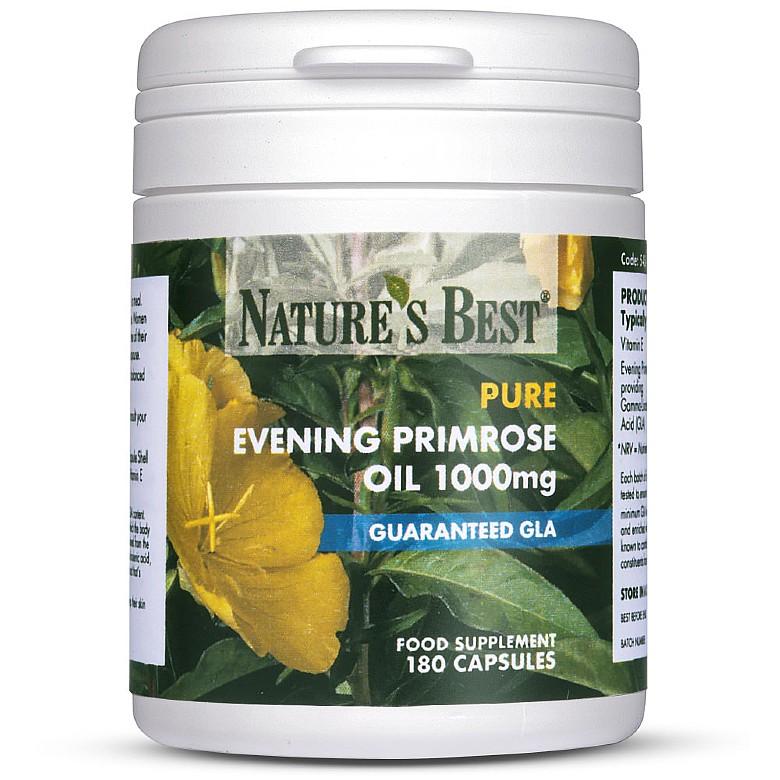 Evening Primrose Oil 1000Mg, Guaranteed Gla 180 Capsules