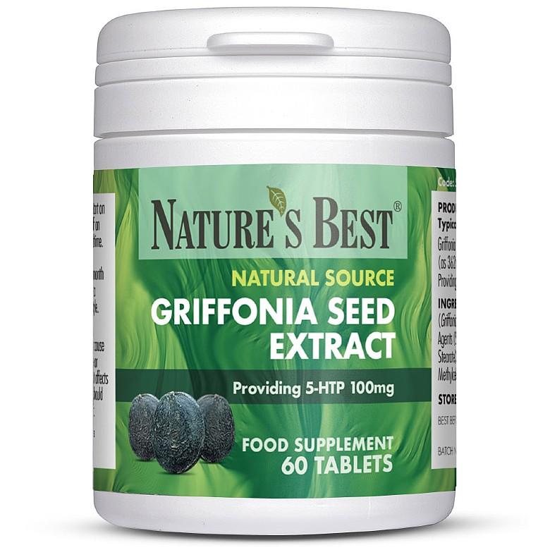 Griffonia Seed Extract, Providing 5Htp 100Mg 60 Tablets