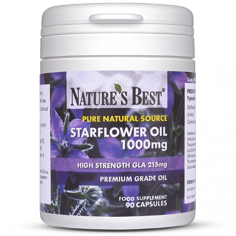 Starflower Oil 1000Mg, High Strength 90 Capsules