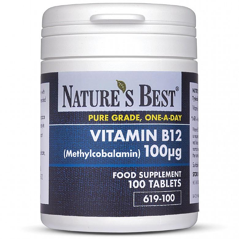 Vitamin B12 100µG (Methylcobalamin), For The Reduction Of Tiredness And Fatigue 100 Tablets