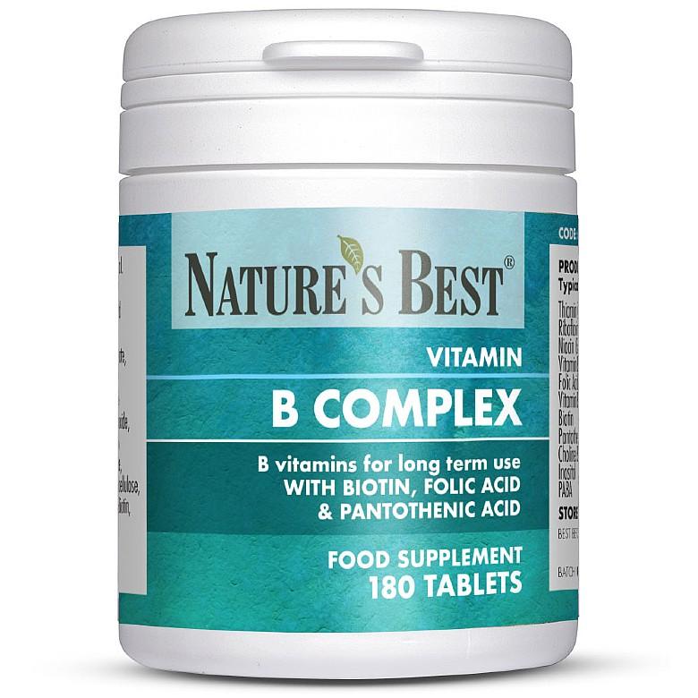 Vitamin B Complex (Formerly Multi B Complex), With Biotin, Folic Acid & Pantothenic Acid, For Long Term Use 180 Tablets