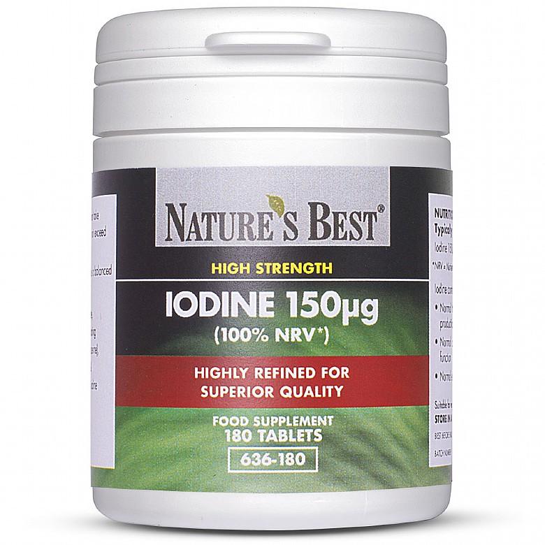 Iodine 150µG, For Normal Thyroid, Cognitive And Neurological Function 180 Tablets