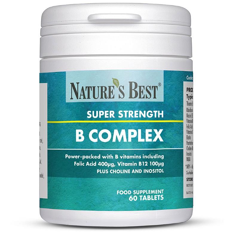 Super Strength B Complex (Formerly B100 Complex), B Vitamin Formula 60 Tablets