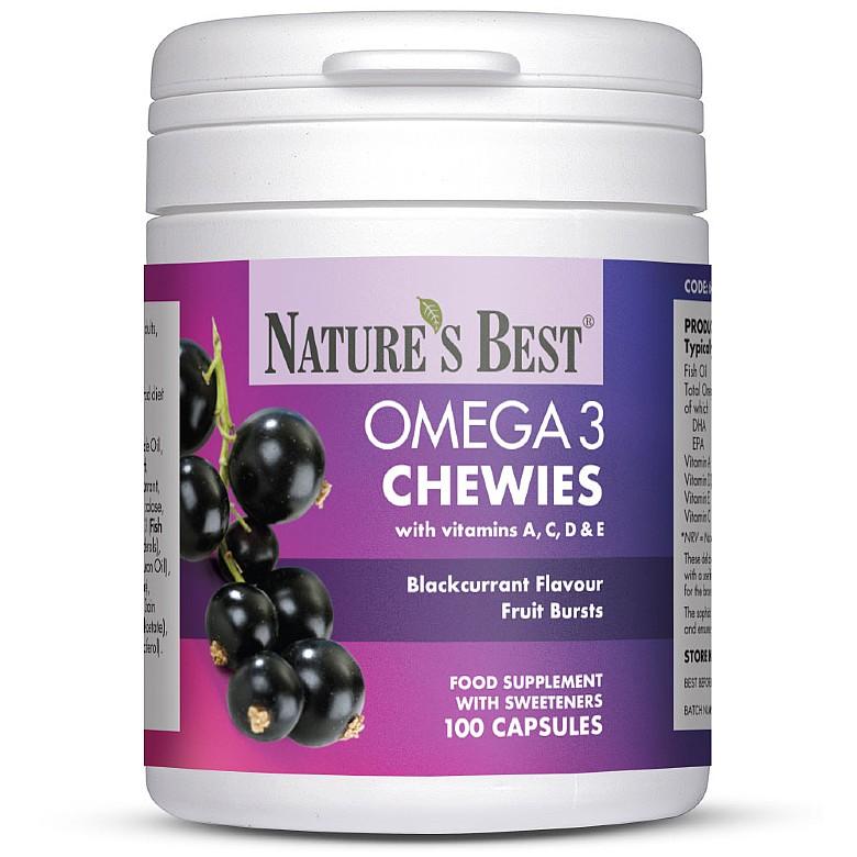 Omega 3 Chewies, With Vitamin A,C, D, And E 100 Capsules