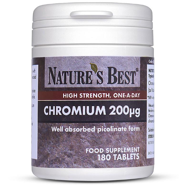 Gtf Chromium 200µG, Contributes To The Maintenance Of Normal Blood Glucose Levels 180 Tablets