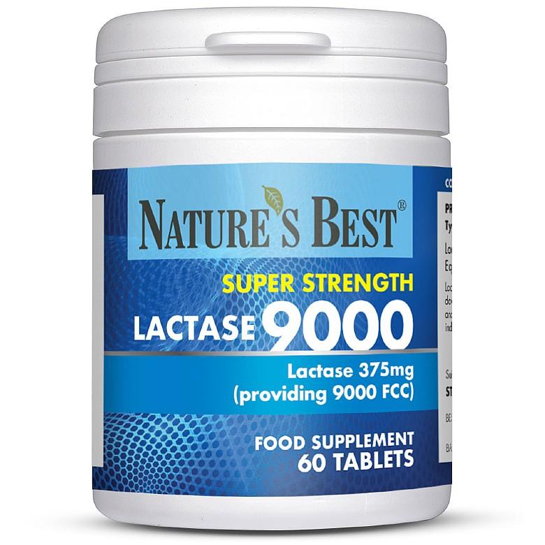 Lactase 9000, Maximum Strength Lactase Enzyme 120 Tablets In 2 Pots