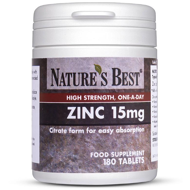 Zinc 15Mg, High Strength 180 Tablets