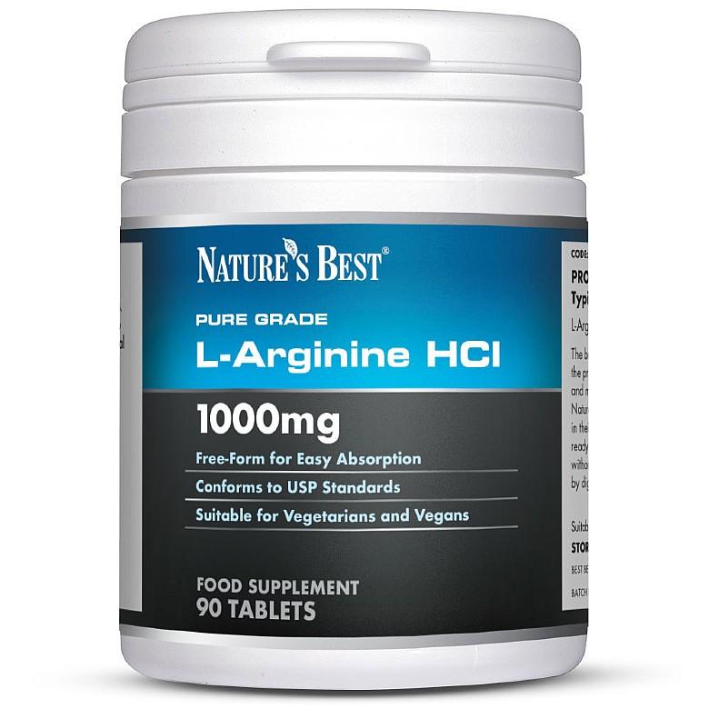 Arginine 1000Mg, High Strength Lform Of This Amino Acid 90 Tablets