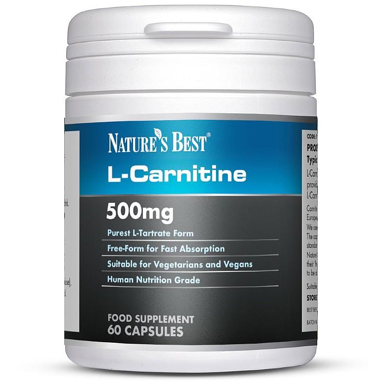 Carnitine 500Mg, Contributes To The Release Of Energy From Food 60 Capsules