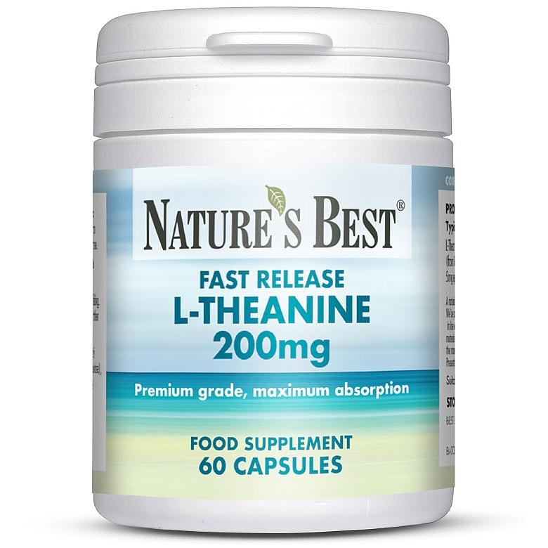 Theanine 200Mg, Fast Release 120 Capsules In 2 Pots