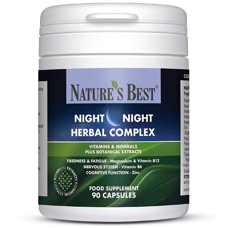 Night Night Herbal Complex, With Magnesium For A Reduction In Tiredness & Fatigue 90 Capsules