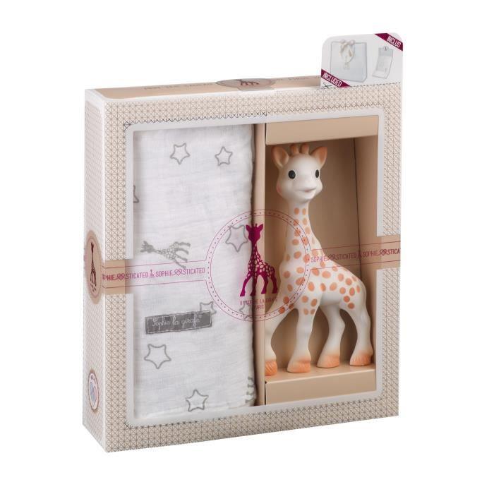 Sophie La Giraffe Sophisticated Swaddle Gift Set