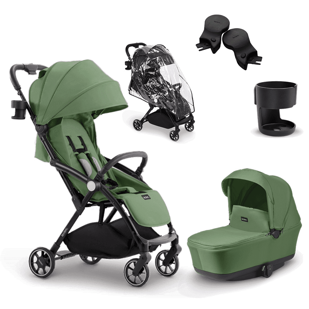 Leclerc Baby MagicFold Plus Auto-Fold Stroller Bundle - Green