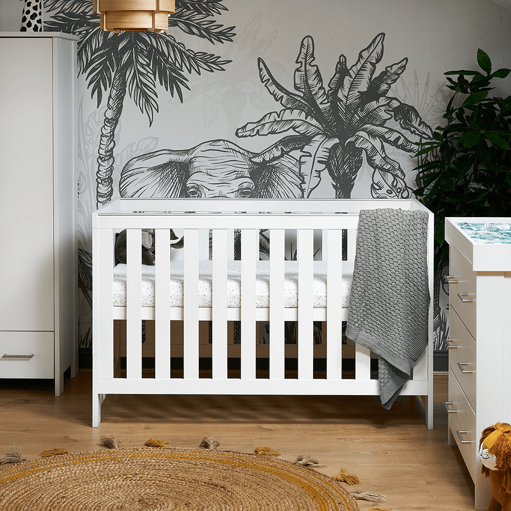 Obaby Nika Cot Bed- White Wash