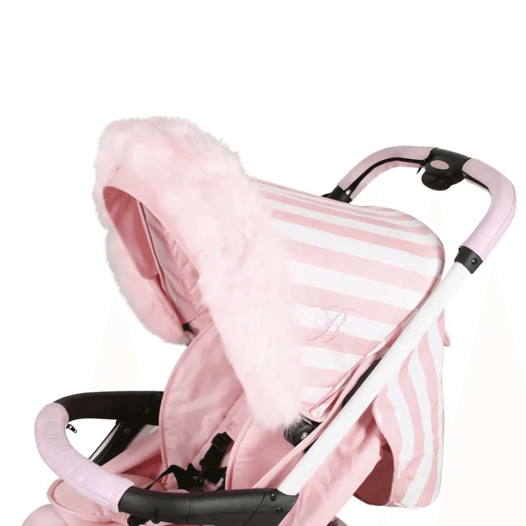 My Babiie - Luxurious Pink Faux Fur Pram Hood Trim