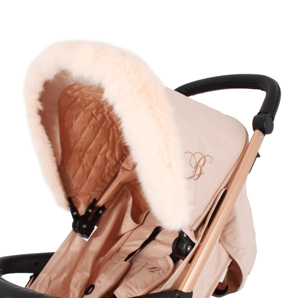 My Babiie - Luxurious Blush Faux Fur Pram Hood Trim