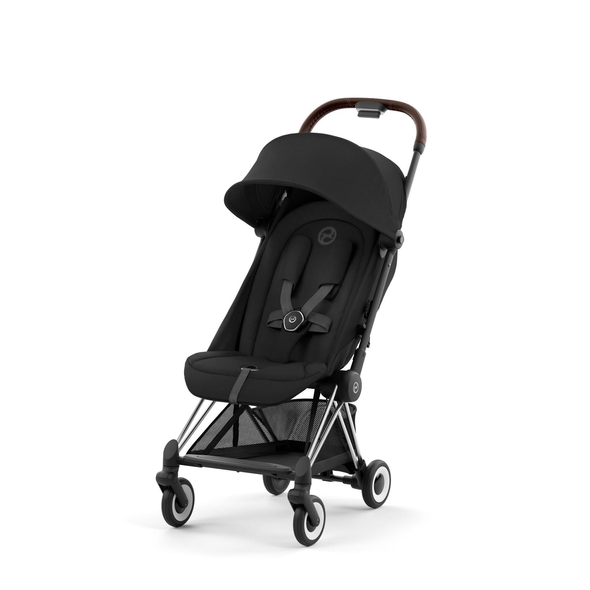 Cybex Coya Stroller - Sepia Black Sepia Black on Chrome Brown Frame