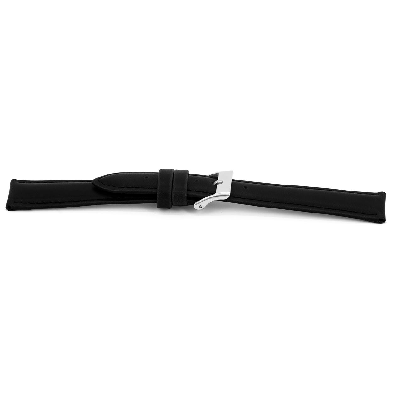 Watch strap Universal F010-XL Leather Black 18mm