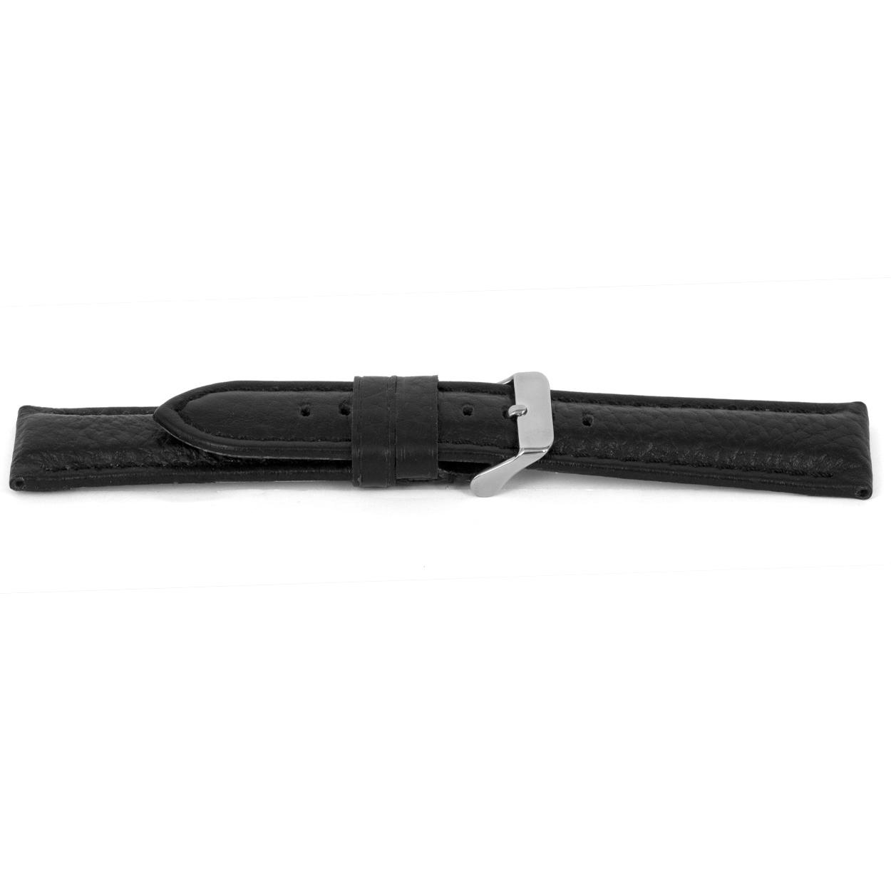 Watch strap Universal I017-XL Leather Black 24mm