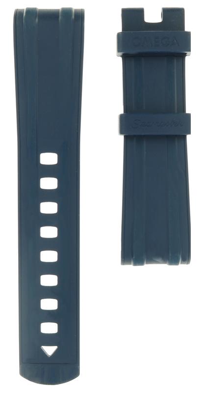 Watch strap Omega 21022422003002 Rubber Blue 20mm