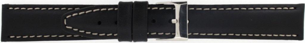 Watch strap Universal 0840.01.24 Leather Black 24mm