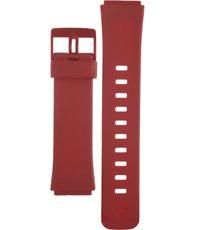 Watch strap Casio 10224495 / LA-2001-4A Plastic Red 19mm