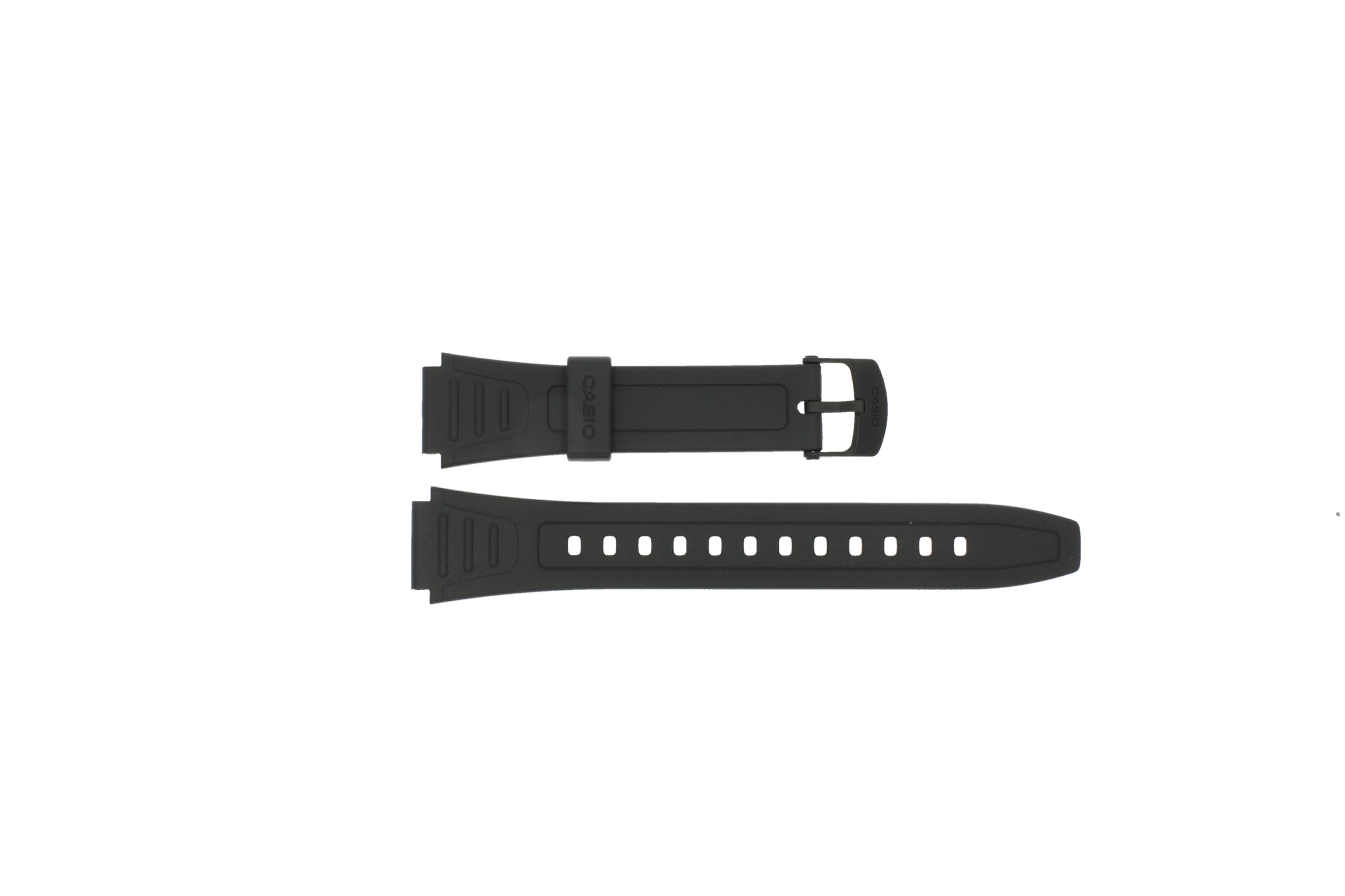 Watch strap Casio W800H / W-800 / 10268612 Plastic Black 18mm