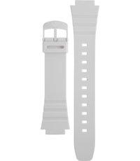 Watch strap Casio 10409325 / W-214HC-7AV Plastic White 16mm