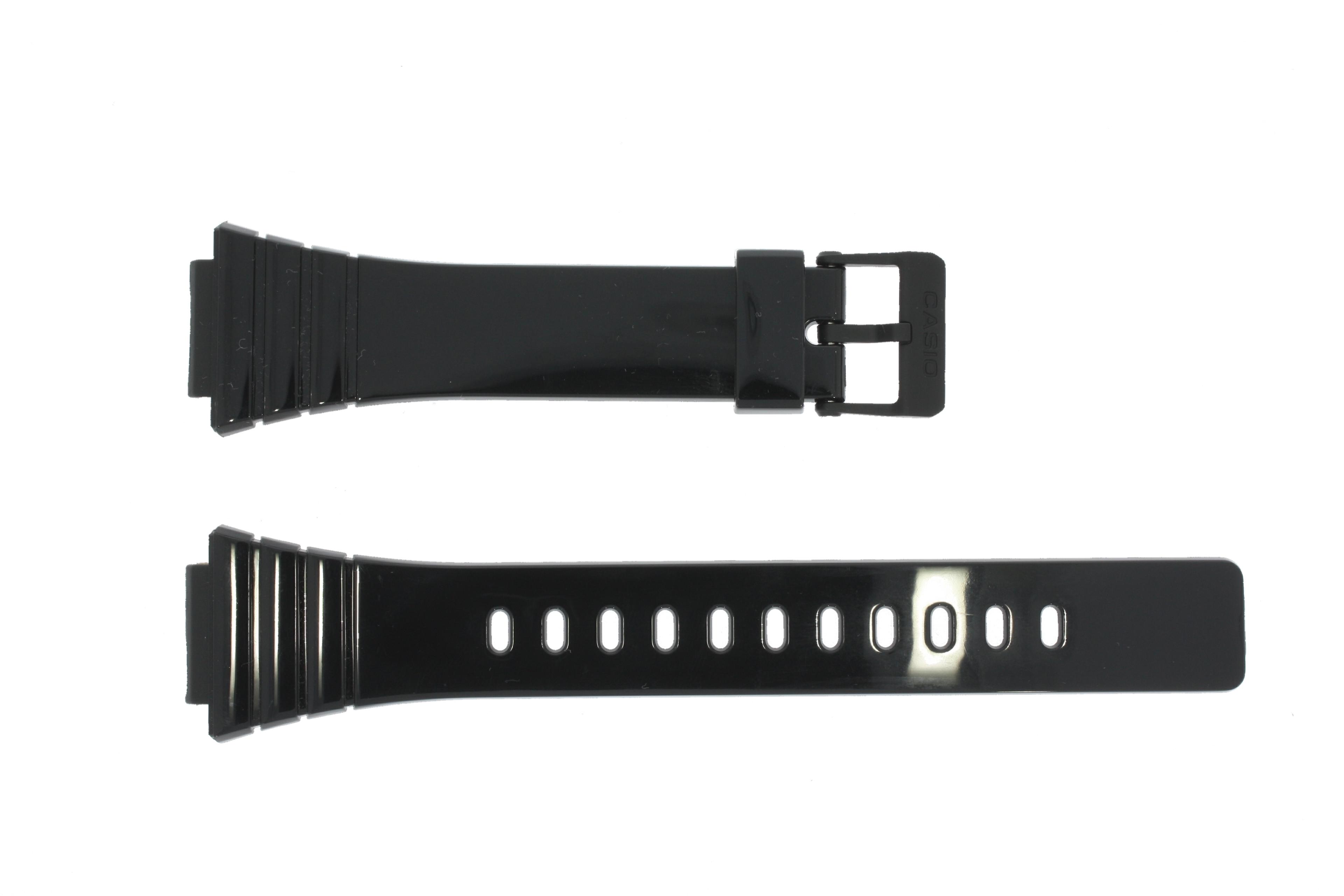 Watch strap Casio W-215H-1A / W-215H Plastic Black 18mm