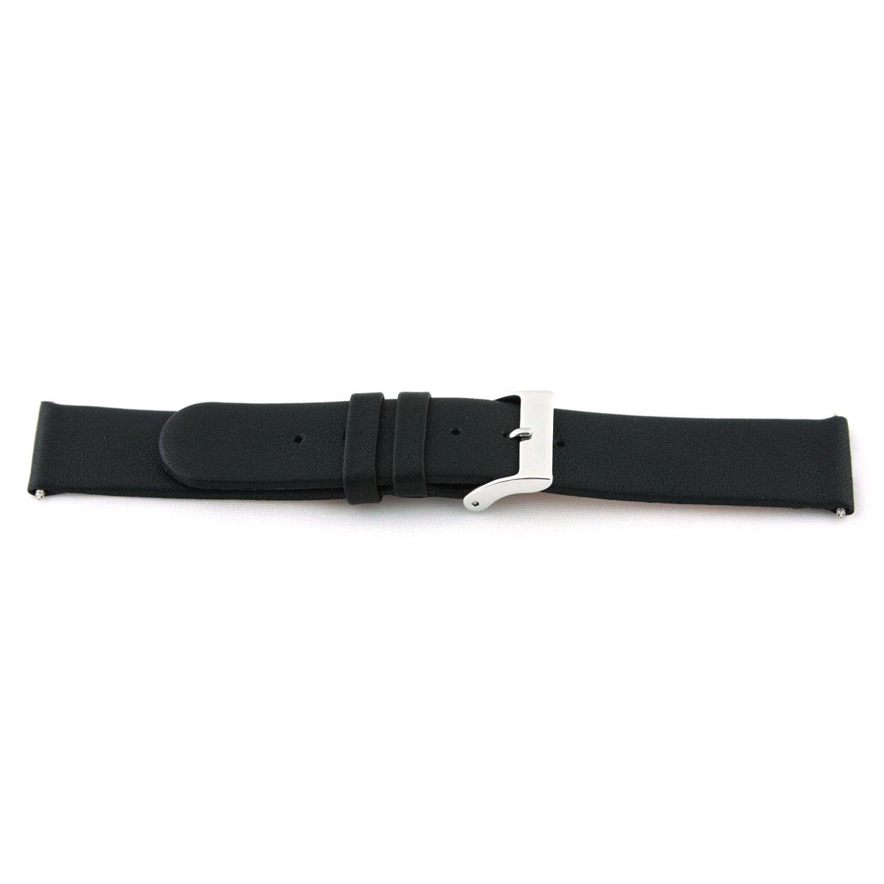 Watch strap Universal E105 Leather Black 16mm