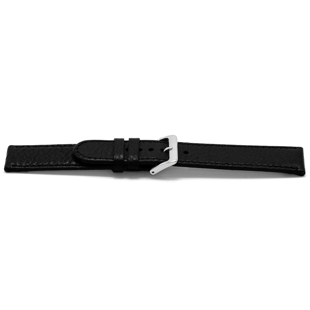 Watch strap Universal E113 Leather Black 16mm