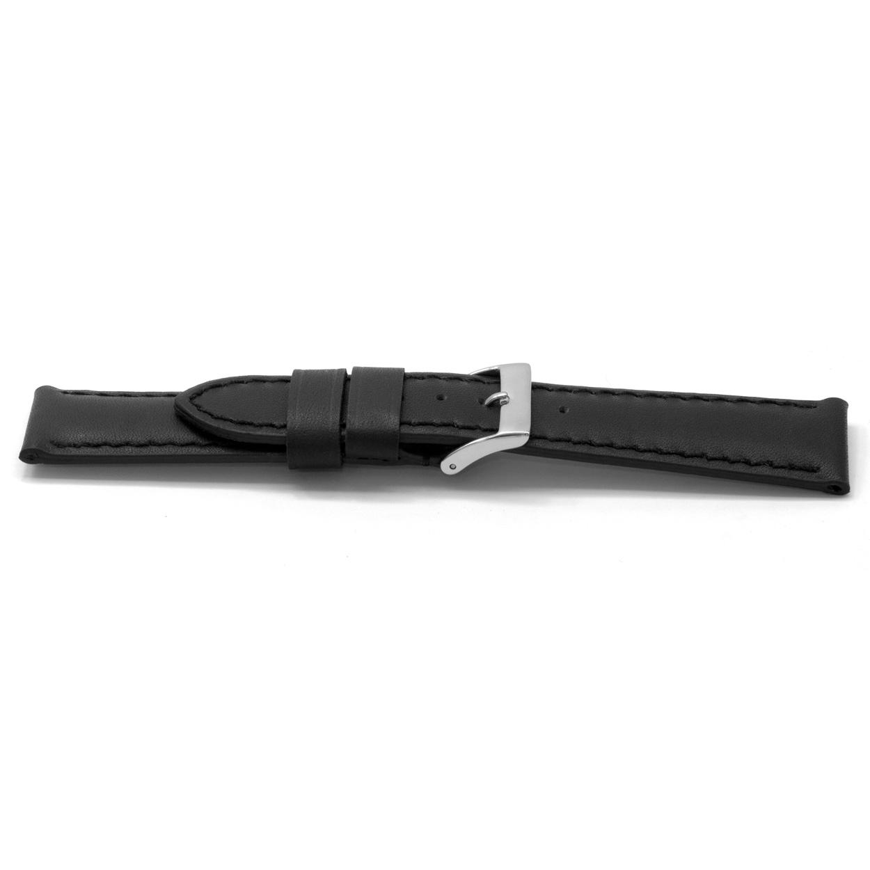 Watch strap Universal K122 Leather Black 28mm