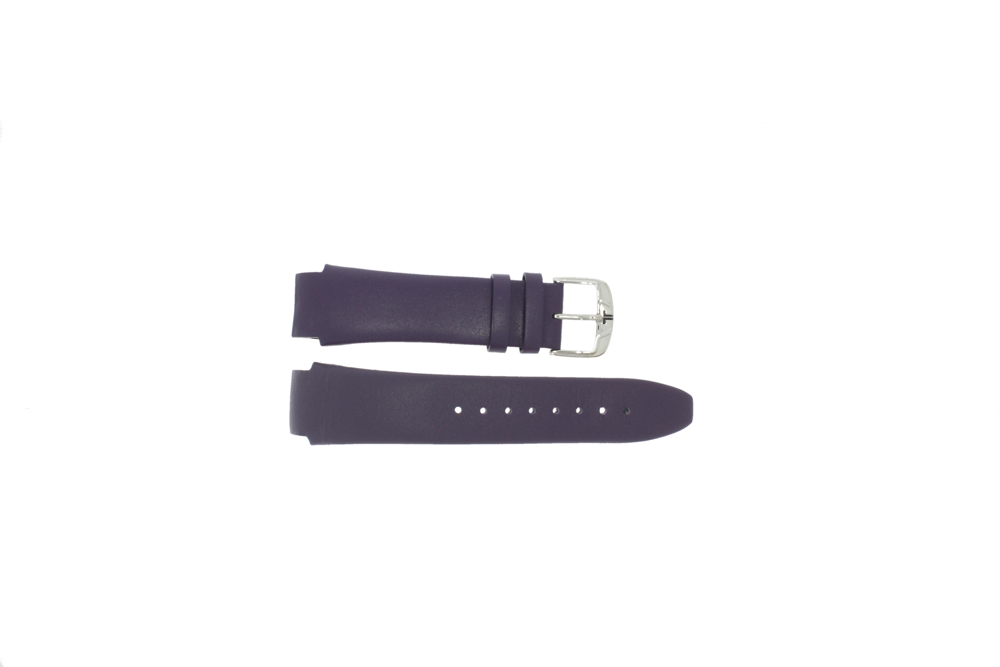 Watch strap Jacques Lemans 1-1264 Leather Purple 18mm