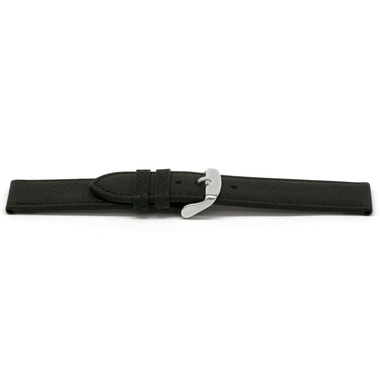 Watch strap Universal I129 Leather Black 24mm