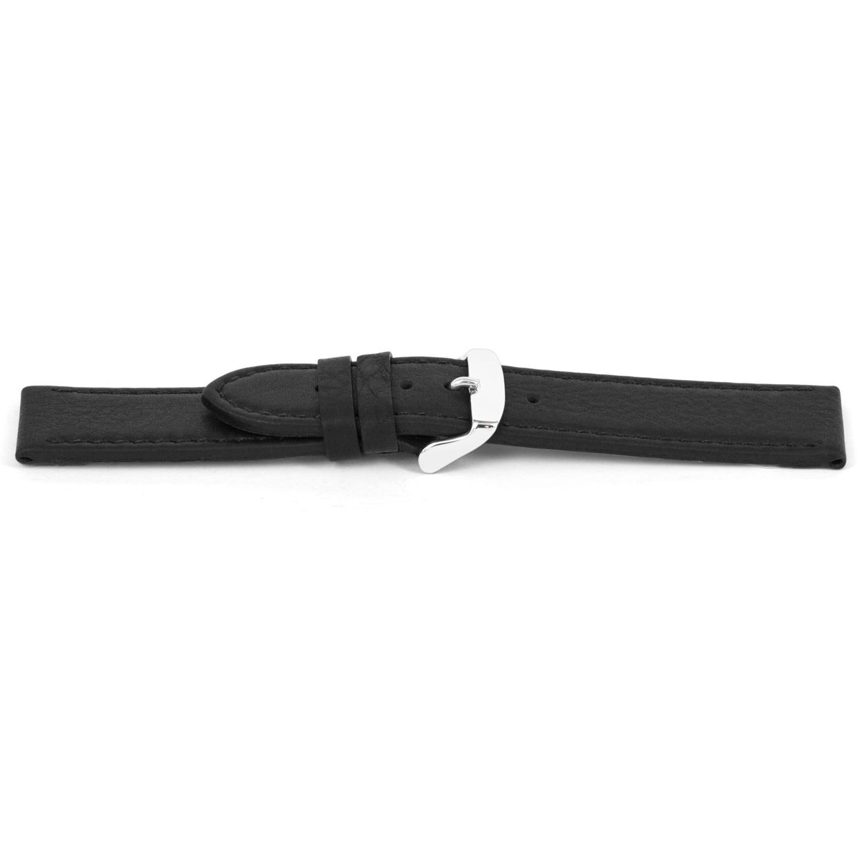 Watch strap Universal H139 Leather Black 22mm