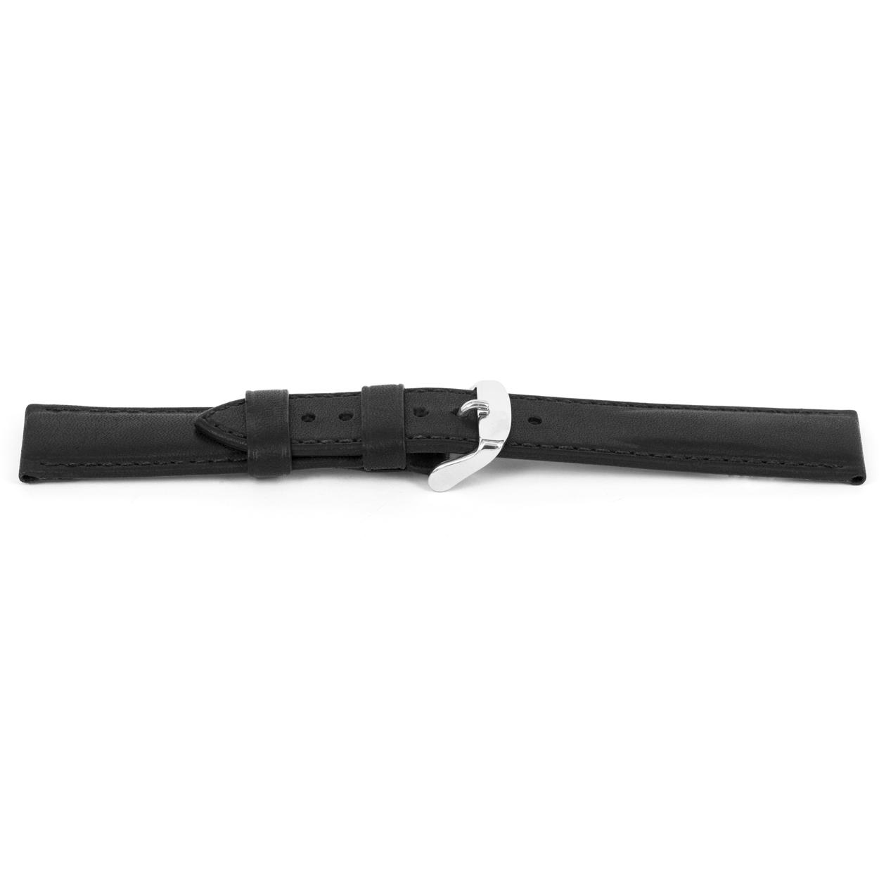 Watch strap Universal H142 Leather Black 22mm