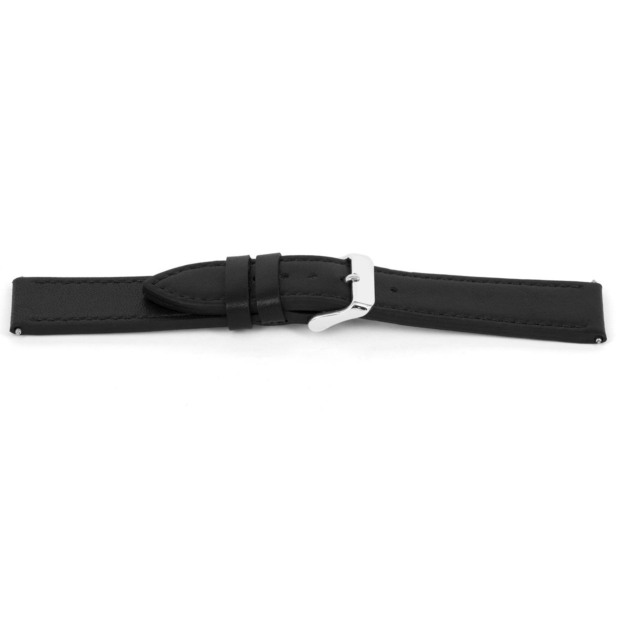 Watch strap Universal I143 Leather Black 24mm