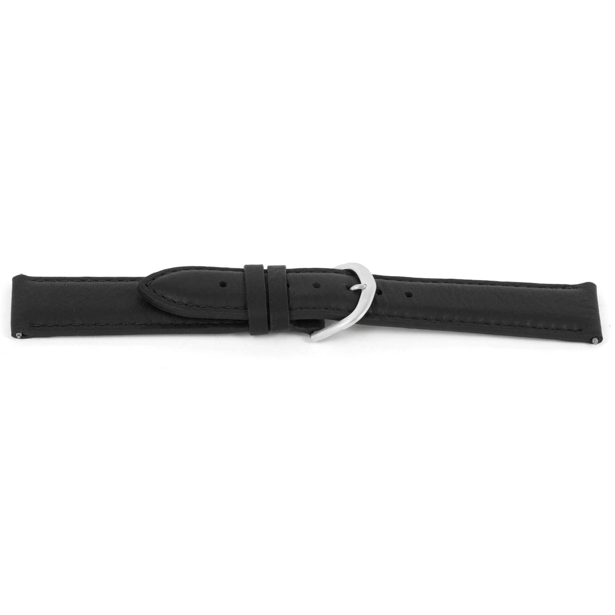 Watch strap Universal E144 Leather Black 16mm