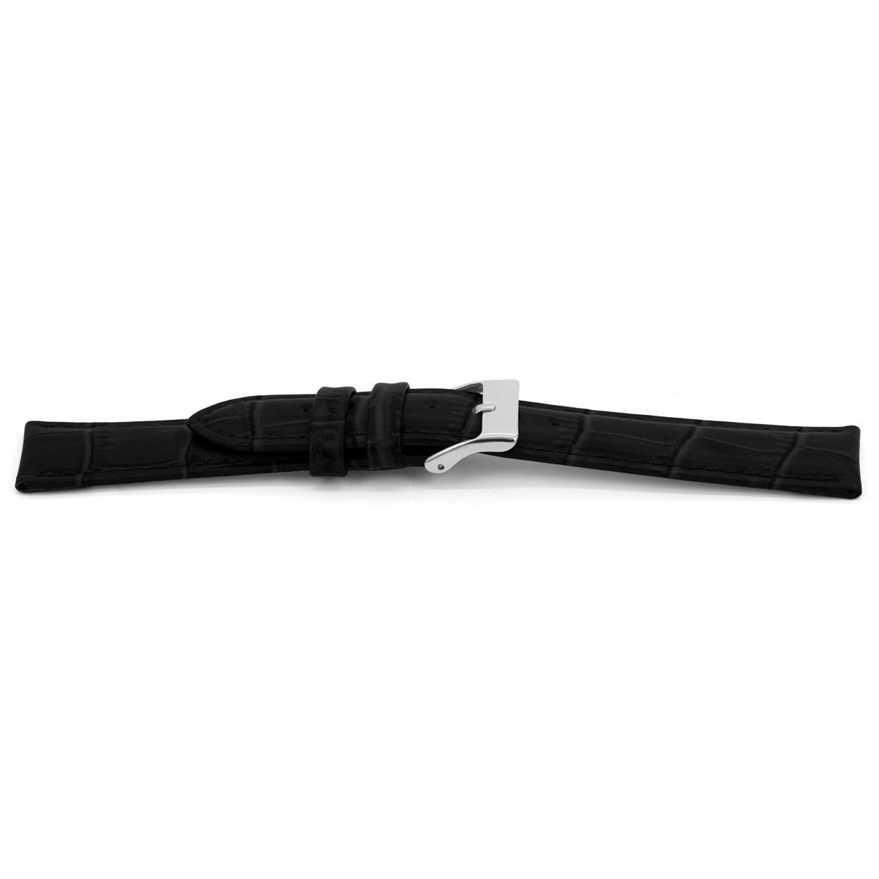 Watch strap Universal F156 Leather Black 18mm