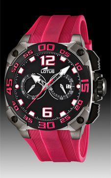 Watch strap Lotus 15791-6 Rubber Red 22mm