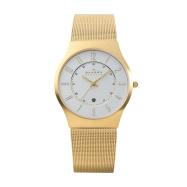 Watch strap Skagen 233XLGG Milanese Gold Toned 22mm