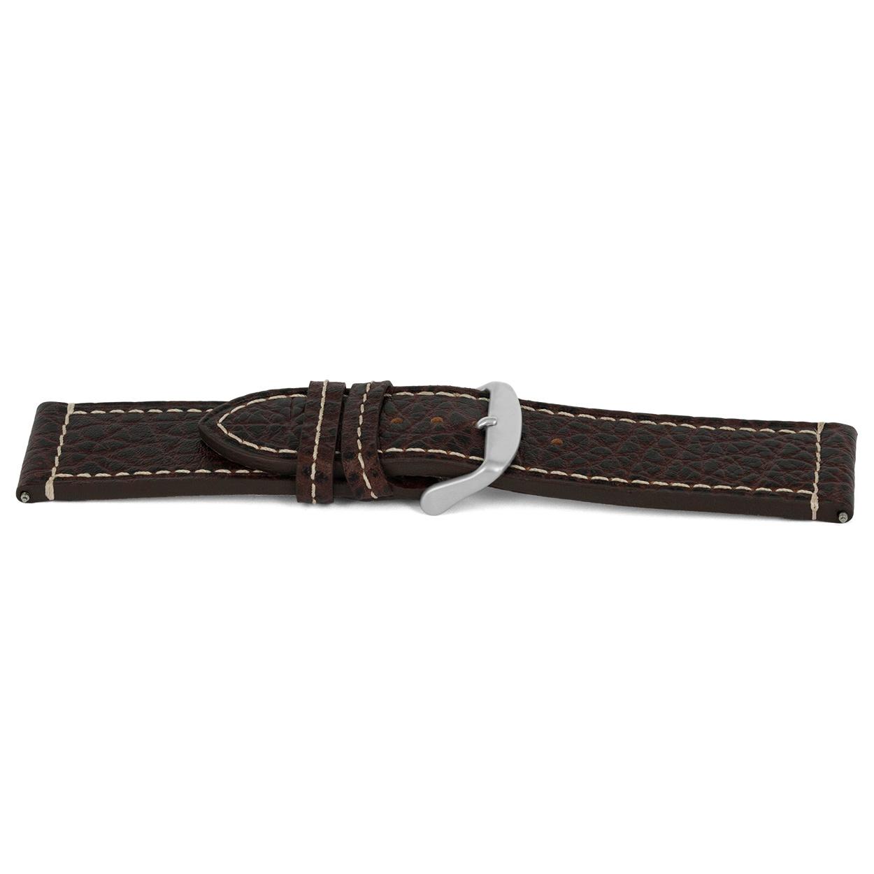 Watch strap Universal J319 Leather Brown 26mm