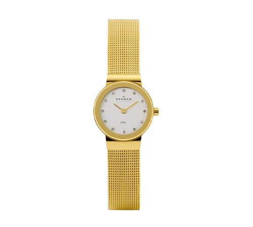 Watch strap Skagen 358XSGG Steel Gold Toned