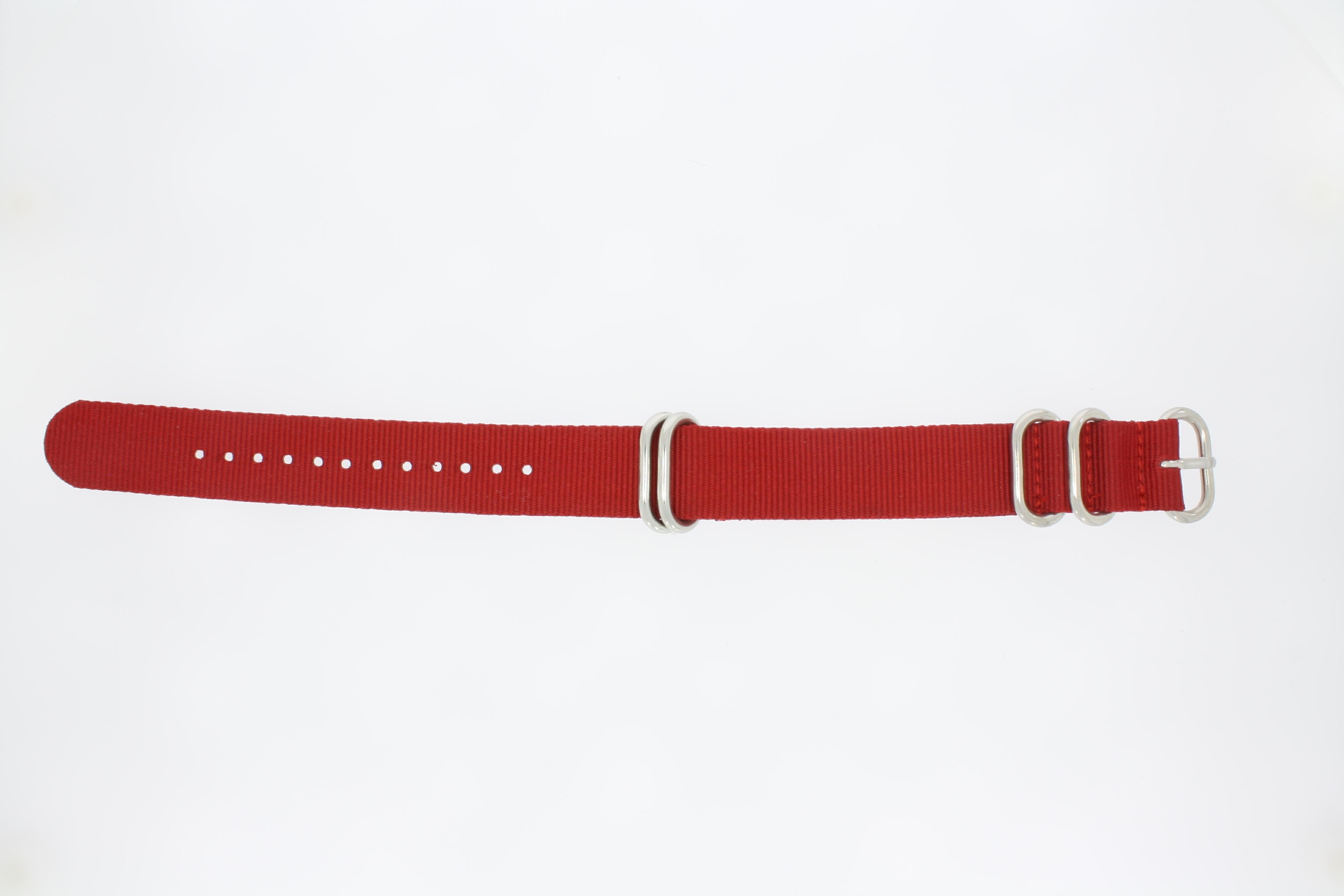 Watch strap Universal 409.06.22 Textiles Red 22mm