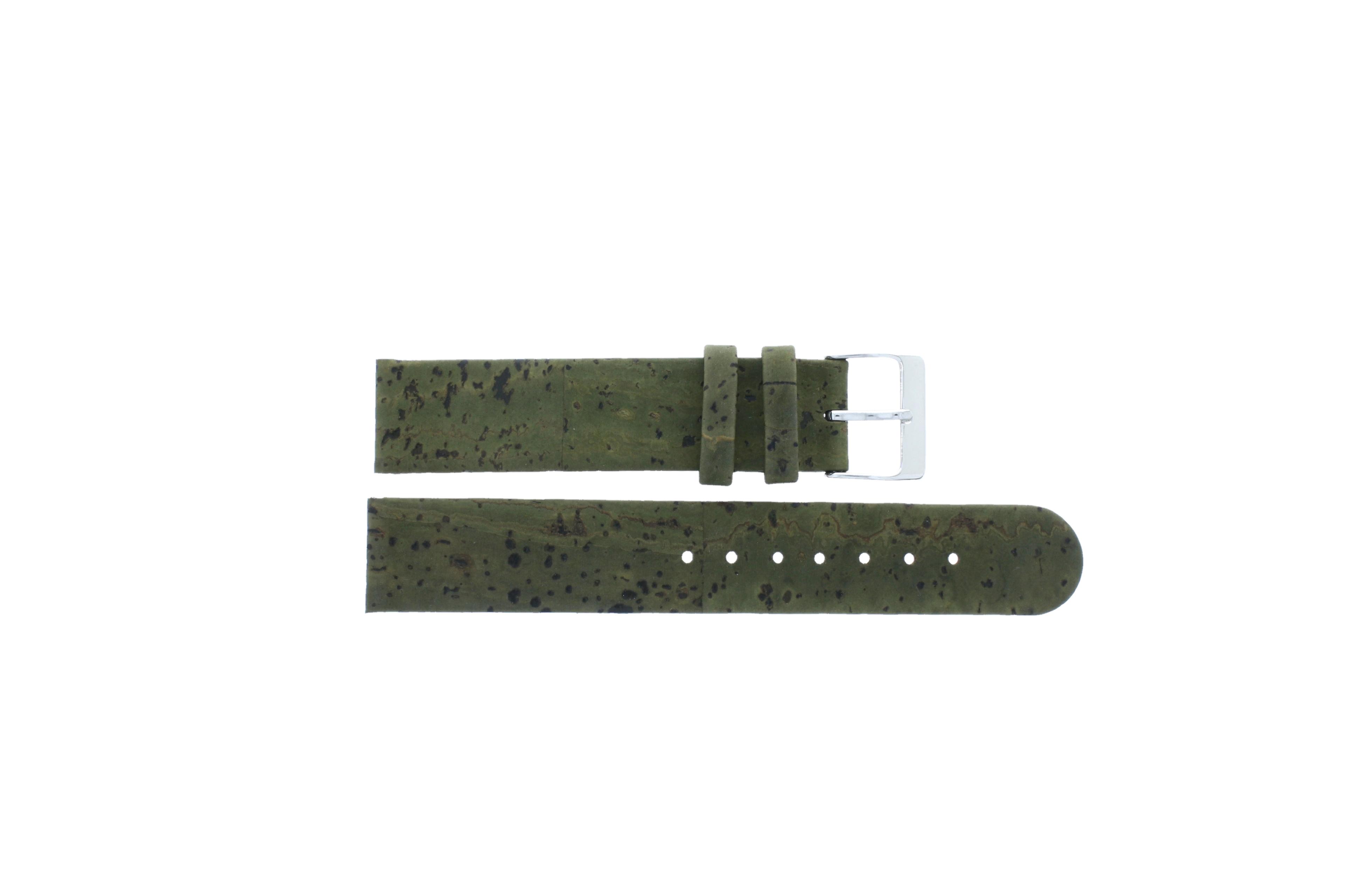 Watch strap Universal 41699.46.18 Vegan Cork Green 18mm